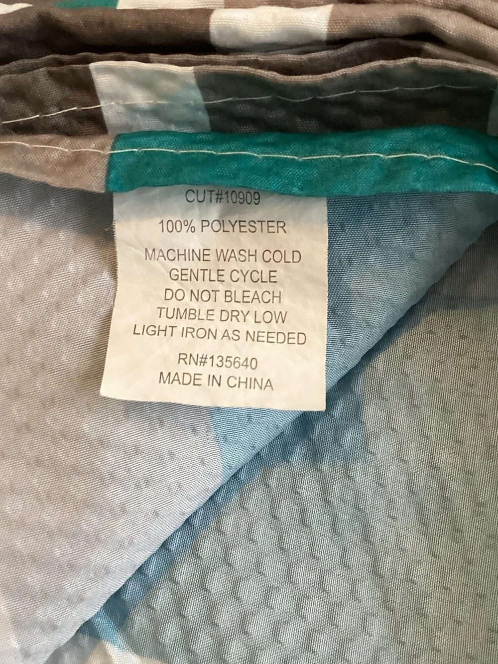 Teal Chenille Shower Curtain and Bath Rug Set